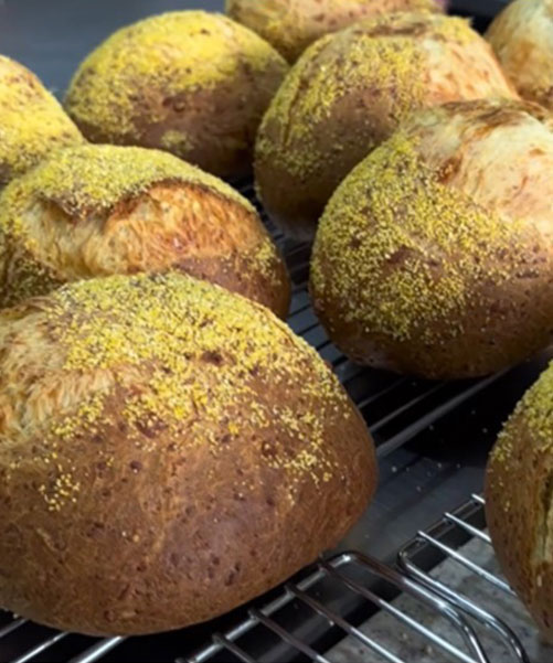 Sesión 15 : masas especiales II
Amasado mecánico:
Crescia al formaggio (pan ligero de parmesano)